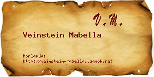 Veinstein Mabella névjegykártya